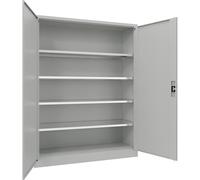 Armario metálico con puertas batientes eurokraft pro, 4 baldas, anchura 1500 mm