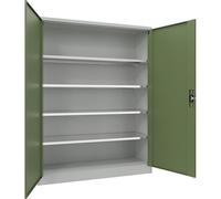 Armario metálico con puertas batientes eurokraft pro, 4 baldas, anchura 1500 mm