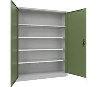 Armario metálico con puertas batientes eurokraft pro, 4 baldas, anchura 1500 mm