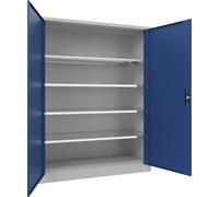 Armario metálico con puertas batientes eurokraft pro, 4 baldas, anchura 1500 mm