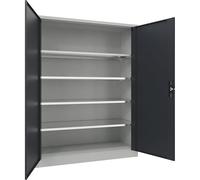 Armario metálico con puertas batientes eurokraft pro, 4 baldas, anchura 1500 mm