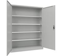 Armario metálico con puertas batientes eurokraft pro, 4 baldas, anchura 1500 mm