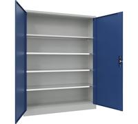 Armario metálico con puertas batientes eurokraft pro, 4 baldas, anchura 1500 mm