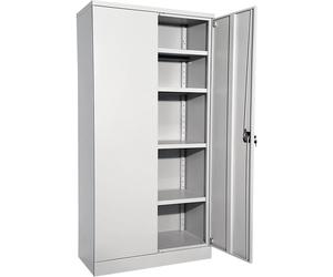 Armario metálico Nilas eurokraft basic, con 4 baldas