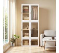 Armario Modular, Plegable Armario de Almacenamiento, Armarios Dormitorio Portátil, 10 Compartimentos, 6 Puertas y 1 Percha, Armarios de Dormitorio para Vestidor, Vestidor (170x69x50cm)