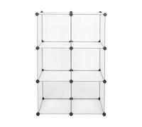 Armario modular transparente, sistema de armario de fácil montaje para dormitorio y sala de estar, ropa desmontable de 6 secciones, solución de almacenamiento que ahorra espacio