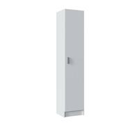 Habitdesign Armario Multiusos, 1 Puerta, Columna, Acabado en Color Blanco Mate, Medidas: 37 cm (Ancho) x 182 cm (Alto) x 37 cm (Fondo)