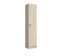 duehome Armario multiusos 1 columna melamina, roble, 37 x 180 x 37cm