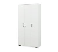 Armario multiusos chalvefted 3 puertas 6 compartimentos 175x90x35cm blanco [en.casa]