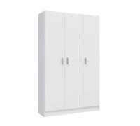 Usinestreet Armario multiusos Habitdesign 3 puertas 4 estantes 180x109x37 cm Blanco mate