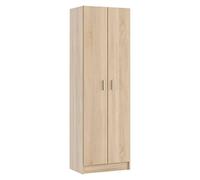 Armario multiusos de madera 7146F (L x An x Al: 37 x 59 x 180 cm, Roble)