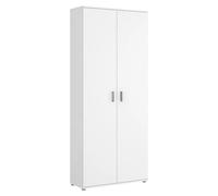 DEKIT GRUPO RIMOBEL Armario Multiusos 2 Puertas escobero, Madera de ingeniería, Blanco, 78x190x35cm