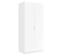 Armario multiusos de madera LCX022 (L x An x Al: 52 x 81,5 x 180 cm, Blanco)