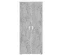 Armario multiusos de madera Tidy (L x An x Al: 37 x 80 x 182 cm, Blanco Artik/Cemento)