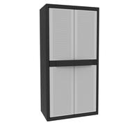 Armario multiusos de plástico Jumbo Qblack escobero (L x An x Al: 53,7 x 89,7 x 180 cm)