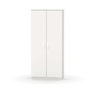 Armario multiusos escobero 1 estante superior regulable en altura blanco melamina 180x80x35 cm 180 cm