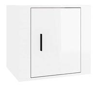 Armario multiusos para exteriores, mueble de almacenamiento blanco brillante para cocina, sala de estar, dormitorio, oficina en casa, 50 x 39 x 47 cm, moderna mesa consola Comodino