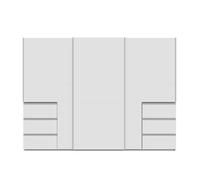 Armario nevada plus plus 269,7x200,5cm puertas correderas 6 cajones blanco