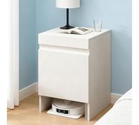 Armario Organizador for Aspiradora Robot, Estante Apilable con Puertas for Escoba Eléctrica, Mesa de Esquina for Oficina en Casa, Mueble Auxiliar Resistente for Dormitorio Cocina(White)