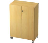 Armario para archivadores eurokraft pro, 2 baldas, con ruedas