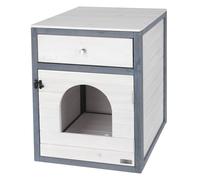 Kerbl Pet - Casa para Gatos, 45 x 58 x 60 cm, Color Blanco y Gris
