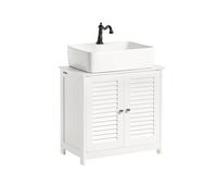 Armario para el debajo del lavado,2 puertas,blanco,l 60 x p 35 x h 58 cm blanco frg237-w sobuy
