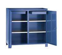 Armario para herramientas con patas Wolf, H x A x P 1000 x 1000 x 500 mm, pared separadora, 1 cajón y 2 baldas en cada lado