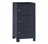 Armario para herramientas con patas Wolf, H x A x P 1000 x 500 x 500 mm, 3 compartimentos bajo llave