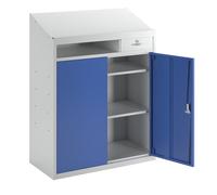 Armario para herramientas con pupitre eurokraft basic, HxAxP 1220x915x457 mm