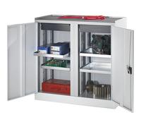 Armario para herramientas y auxiliar eurokraft pro, 2 cajones, 4 baldas, 1 pared separadora