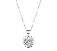 Armario para joyas con forma de corazón, pendientes para el cuello, juego de 3 piezas para mujer, brillante para su 1 caratMoissanite Heart Pendent for Girls Anniversary Mother's Day Valentines
