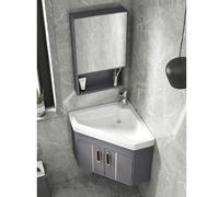 Armario para lavabo de baño con grifo y desagüe, de pie o montaje en pared, construcción de cerámica,