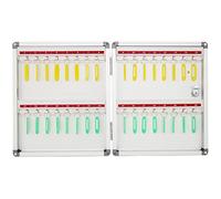 Armario para llaves con cerradura, caja de almacenamiento de llaves montada en la pared con 12 a 120 ganchos, fácil gestión de llaves para organizadores de garajes y soluciones de seguridad para el