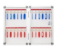 Armario para llaves con cerradura, montado en la pared, con 12120 ganchos, organizador de llaves para un fácil acceso, ideal para garajes, oficinas y uso doméstico