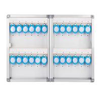 Armario para llaves de pared con cerradura, caja de 24 llaves para almacenamiento seguro, ideal para bienes raíces, concesionarios de automóviles y uso comunitario, ganchos de etiqueta incluidos