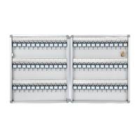 Armario para llaves montado en la pared, 72 ganchos para llaves con cerradura y etiquetas para bienes raíces, administración de propiedades, concesionarios de automóviles, solución segura de