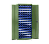 Armario para material con cajas de almacén eurokraft pro, altura 1575 mm, 14 baldas