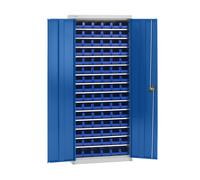 Armario para material con cajas de almacén eurokraft pro, altura 1575 mm, 14 baldas