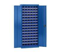 Armario para material con cajas de almacén eurokraft pro, altura 1575 mm, 14 baldas