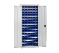Armario para material con cajas de almacén eurokraft pro, altura 1575 mm, 14 baldas
