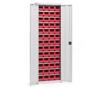 Armario para material con cajas de almacén eurokraft pro, altura 2000 mm, 12 baldas