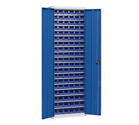 Armario para material con cajas de almacén eurokraft pro, altura 2000 mm, 18 baldas