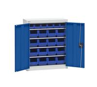 Armario para material con cajas de almacén eurokraft pro, altura 780 mm, 4 baldas