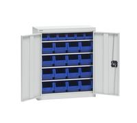 Armario para material con cajas de almacén eurokraft pro, altura 780 mm, 4 baldas