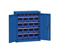 Armario para material con cajas de almacén eurokraft pro, altura 780 mm, 4 baldas