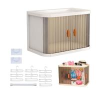 Armario para Muñeca, Armario para 17cm Ropa de Muñecas, Caja Plegable para Guardar Ropa de Muñecas con 10 Perchas y Barra, con Cubierta Resistente al Polvo y Estante Expositor