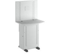 Armario para ordenador eurokraft basic, con tablero de trabajo y pared perforada