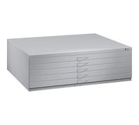 Armario para planos C+P, DIN A0, 5 cajones, altura 420 mm