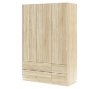 Armario para ropa LCX453F (L x An x Al: 52 x 135 x 200 cm, Roble Canadian)