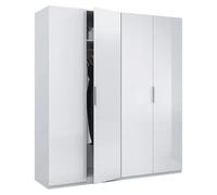 Armario para ropa Max (L x An x Al: 52 x 180 x 200 cm, Blanco, Número de puertas: 4 ud.)
